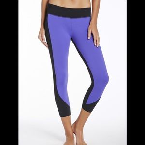 Purple colorblock Fabletics sydney leggings- small